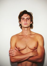 Jack Sacks colour shirtless portrait